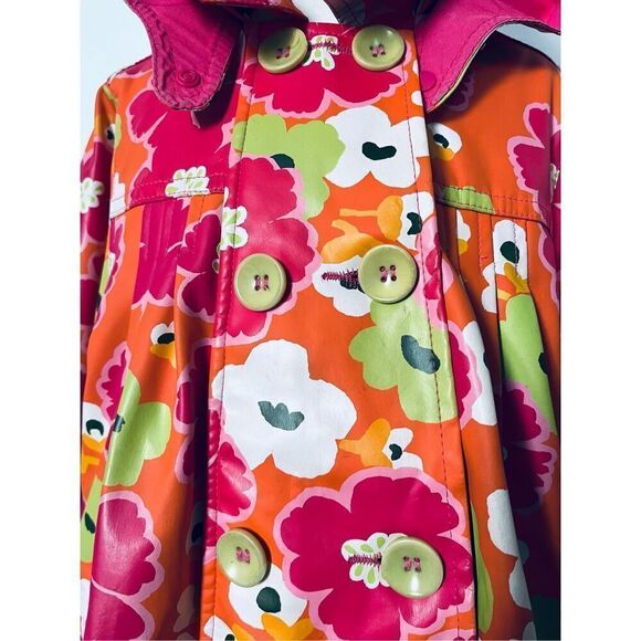 Catimini Toddler Girls 3 Removable Hooded Raincoat Jacket - Picture 8 of 11